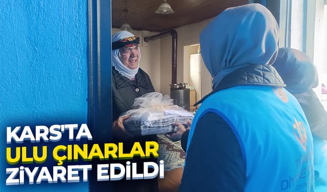 Kars'ta ulu çınarlar ziyaret edildi