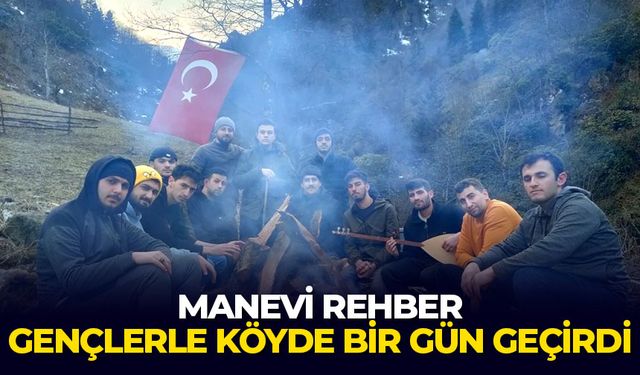 Manevi rehber, gençlerle köyde bir gün geçirdi