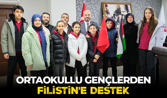 Ortaokullu gençlerden Filistin'e destek