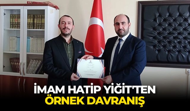 İmam Hatip Yiğit'ten örnek davranış