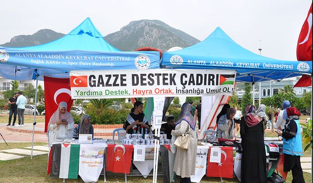 Alanya’da Filistin için "Hayır Çarşısı" kuruldu