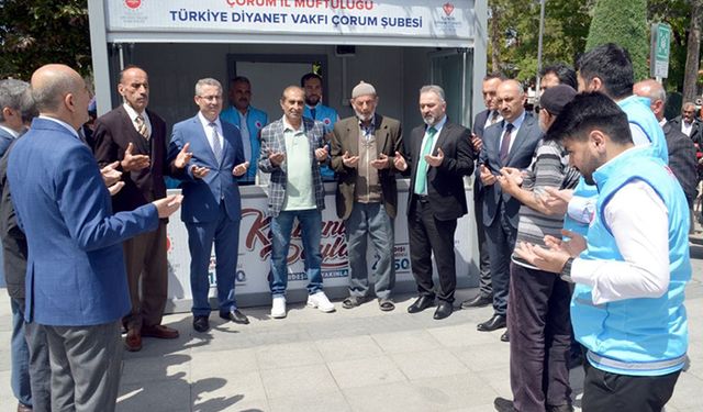 Çorum'da TDV kurban bağış standı açıldı