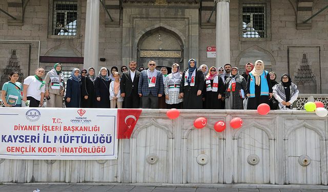 Kayseri Diyanet Gençlik Filistin'deki zulme sessiz kalmadı