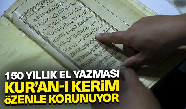 Irak'ın Halepçe kentindeki Osmanlı yadigarı 150 yıllık el yazması Kur’an-ı Kerim özenle korunuyor