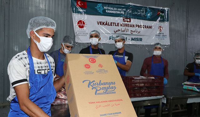 TDV'nin Filistinlilere dağıtacağı kurban etleri 10 günde paketlenecek