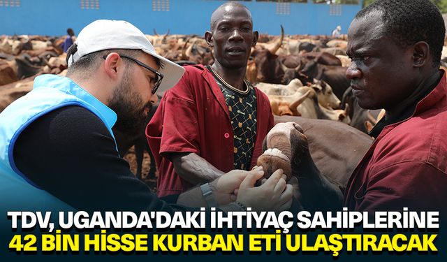 TDV, Uganda'daki ihtiyaç sahiplerine 42 bin hisse kurban eti ulaştıracak