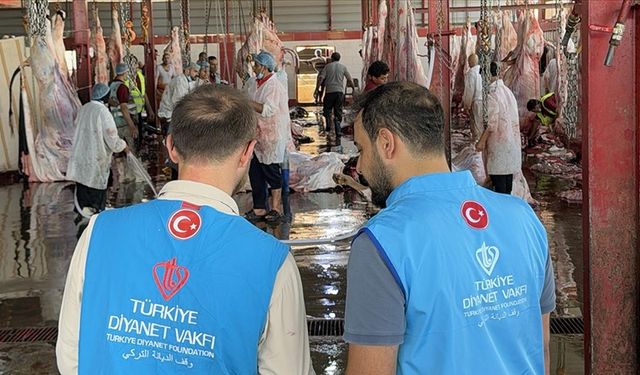 Türkiye Diyanet Vakfı, Filistinliler için aldığı kurbanlıkların kesimine Mısır'da başladı