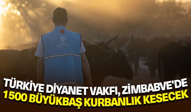 Türkiye Diyanet Vakfı, Zimbabve'de 1500 büyükbaş kurbanlık kesecek