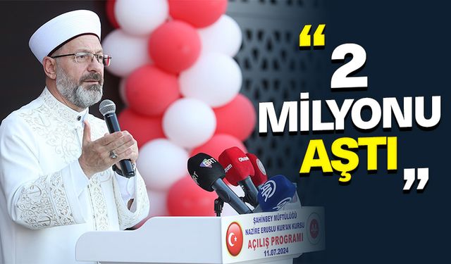 Diyanet İşleri Başkanı Erbaş, Nazire Eruslu Hafızlık Yatılı Kız Kur’an Kursu’nun açılışını yaptı