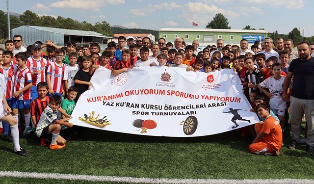 Çorum'da "Yaz Kur'an Kursları Arası Futbol Turnuvası" başladı