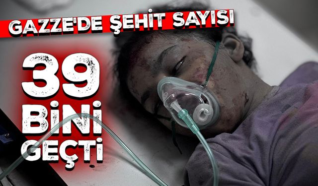 Katil İsrail'in 290 gündür saldırılarını sürdürdüğü Gazze'de şehit sayısı 39 bini geçti