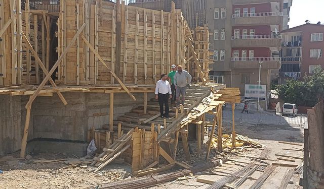 Hacı Sait Camii inşaatı hızla yükseliyor
