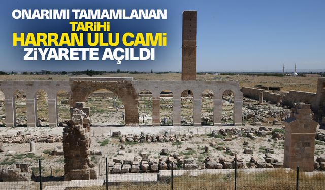 Onarımı tamamlanan tarihi Harran Ulu Cami ziyarete açıldı