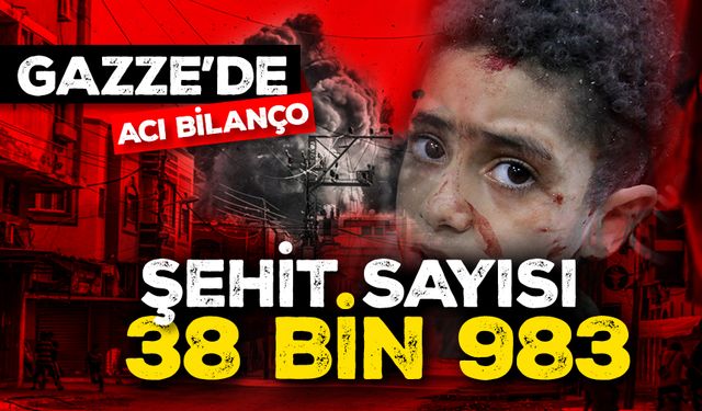 Katil İsrail'in 289 gündür saldırılarını sürdürdüğü Gazze'de şehit sayısı 38 bin 983'e çıktı