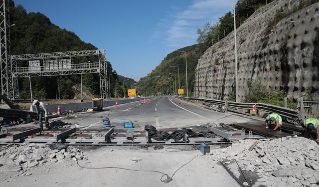 Bolu Dağı Tüneli'nde heyelan riskini ortadan kaldıracak çalışmalar sürüyor