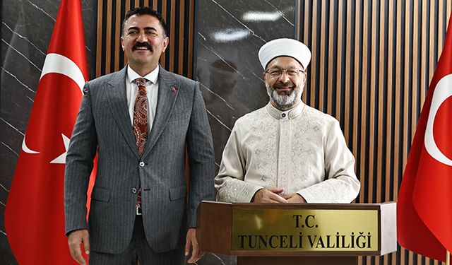 Diyanet İşleri Başkanı Erbaş, Tunceli Valiliğini ziyaret etti