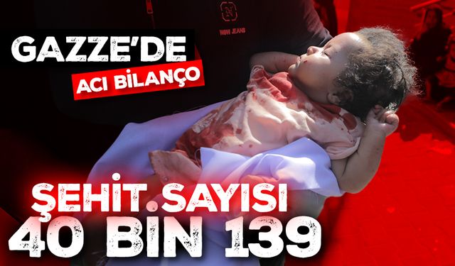 Katil İsrail'in 318 gündür saldırılarını sürdürdüğü Gazze'de şehit sayısı 40 bin 139'a çıktı