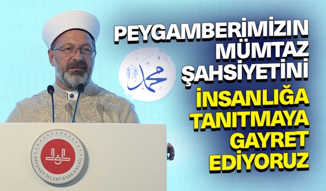 Erbaş: Peygamberimizin mümtaz şahsiyetini insanlığa tanıtmaya gayret ediyoruz