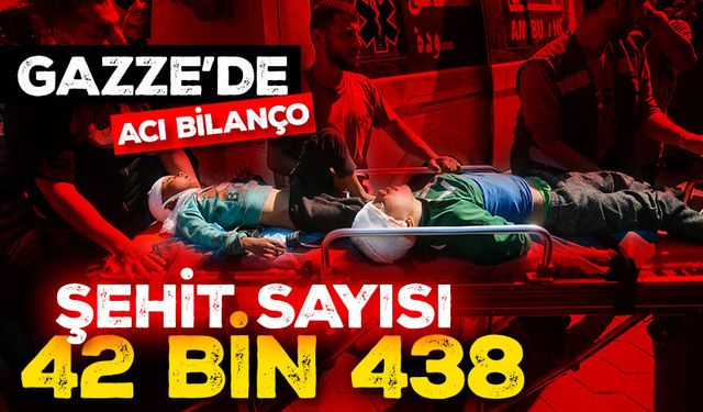 İşgalcilerin 377 gündür saldırılarını sürdürdüğü Gazze'de şehit sayısı 42 bin 438'e çıktı