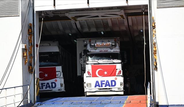 AFAD'ın gönderdiği insani yardım malzemeleri Lübnan'a ulaştı