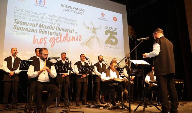 Düzce’de "Tasavvuf Musikisi" dinletisi