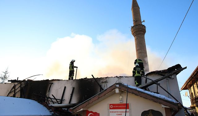 Kayseri'de camide yangın