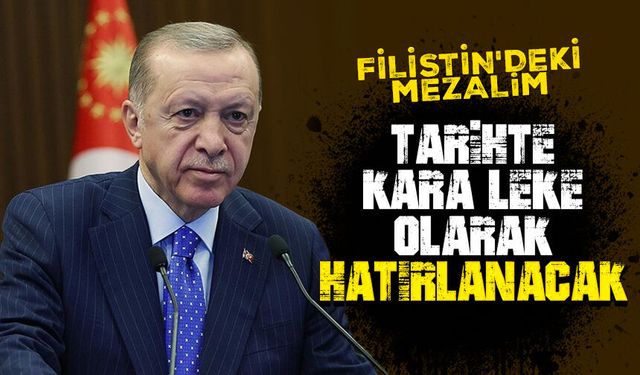 Cumhurbaşkanı Erdoğan: Filistin'deki mezalime seyirci kalınması tarihte kara leke olarak hatırlanacak