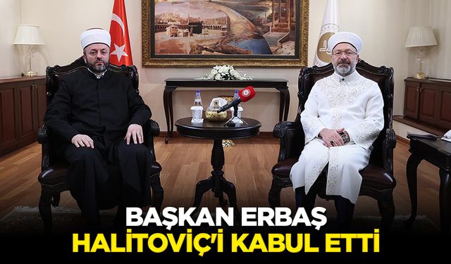 Başkan Erbaş, Halitoviç'i kabul etti