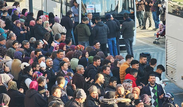 Bigadiçli umreciler dualarla yola çıktı