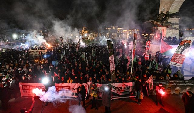 İstanbul'da "Gazze Direnişini Selamlıyoruz" yürüyüşü yapıldı