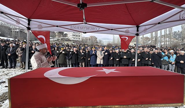 Şehit Mustafa Uslu'nun cenazesi memleketi Çorum'da defnedildi