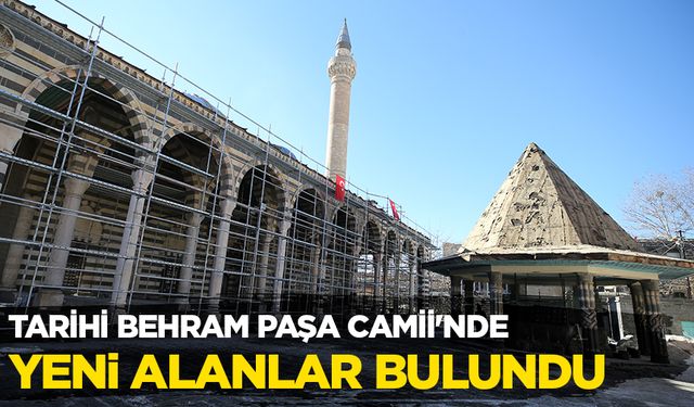 Tarihi Behram Paşa Camii'ndeki çalışmalarda yeni alanlar bulundu