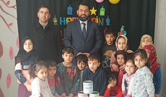 Bağlar'da minikler Filistin'e destek oldu