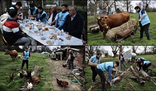Sinop'ta üniversite öğrencileri ramazanda yaşlıları yalnız bırakmadı