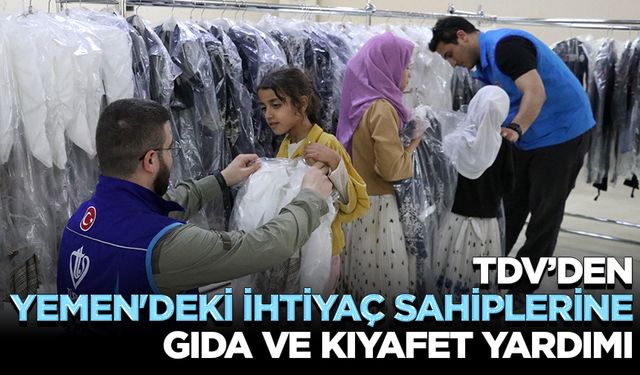 Türkiye Diyanet Vakfından Yemen'deki ihtiyaç sahiplerine gıda ve kıyafet yardımı