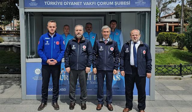 Çorum'da vekaletle kurban bağış standı dualarla açıldı
