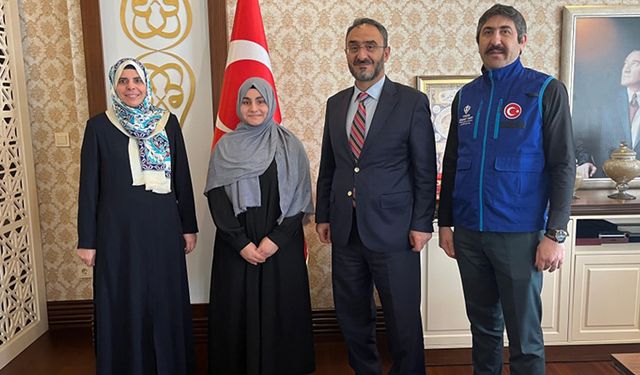 Müftü Karabayır, Türkiye birincisini kabul etti