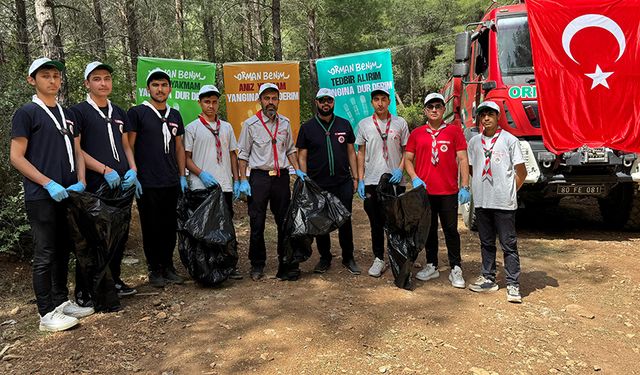Osmaniye'de izci gençler "Orman Benim" dedi