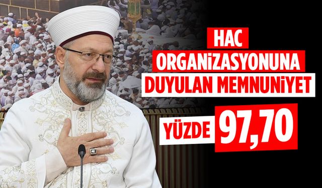 Hac organizasyonuna duyulan memnuniyet yüzde 97,70