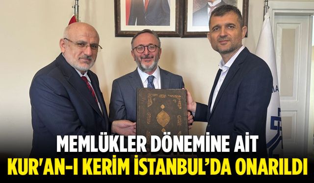 Karadağ'dan getirilen Memlükler dönemine ait Kur'an-ı Kerim, İstanbul'da onarıldı