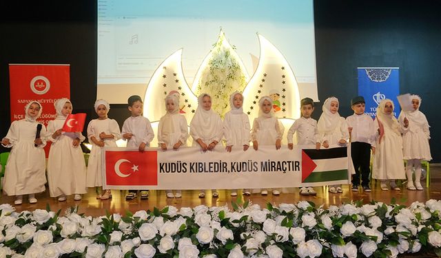 Sapancalı miniklerden özgür Kudüs mesajı