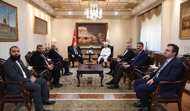 Başkan Erbaş, Suriye Vakıflar Bakanı Dr. Şükri’yi kabul etti