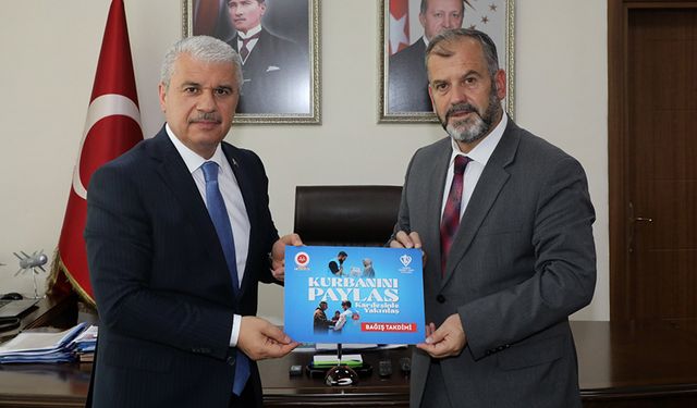 Konya Valisi Akın, kurbanını TDV'ye emanet etti