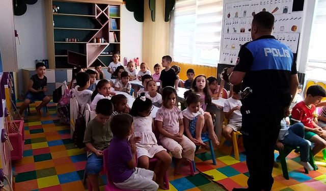 Anamur'da Yaz Kur’an Kursu öğrencilerine trafik eğitimi