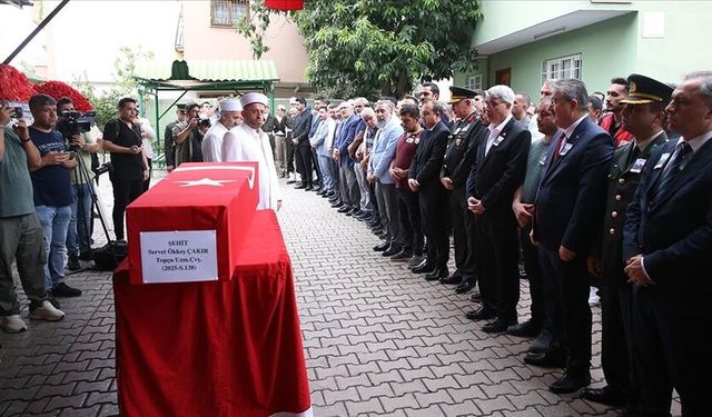 Edirne'de şehit olan uzman çavuşun cenazesi Osmaniye'de defnedildi