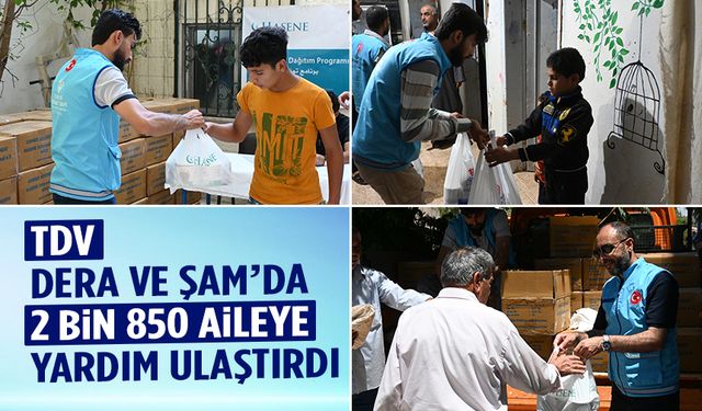 TDV,  Dera ve Şam’da 2 bin 850 aileye yardım ulaştırdı