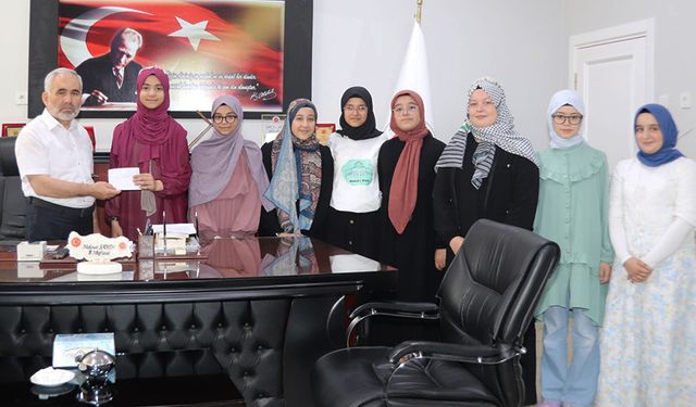 Kur’an Kursu öğrencilerinden Gazze’ye yardım