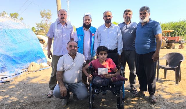 Suruç'ta engelli bireylere tekerlekli sandalye desteği