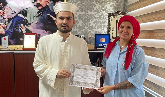 Alman kadın Pehlivanköy'de Müslüman oldu