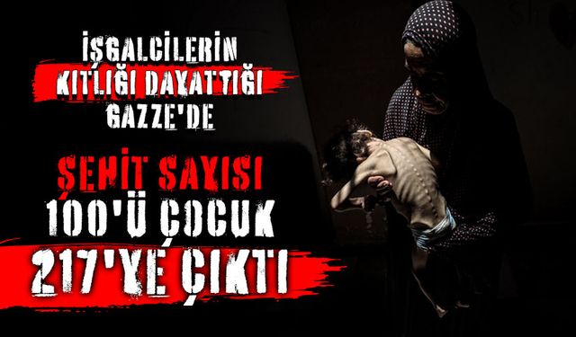 İşgalcilerin kıtlığı dayattığı Gazze'de son 24 saatte 5 kişi daha açlıktan şehit oldu